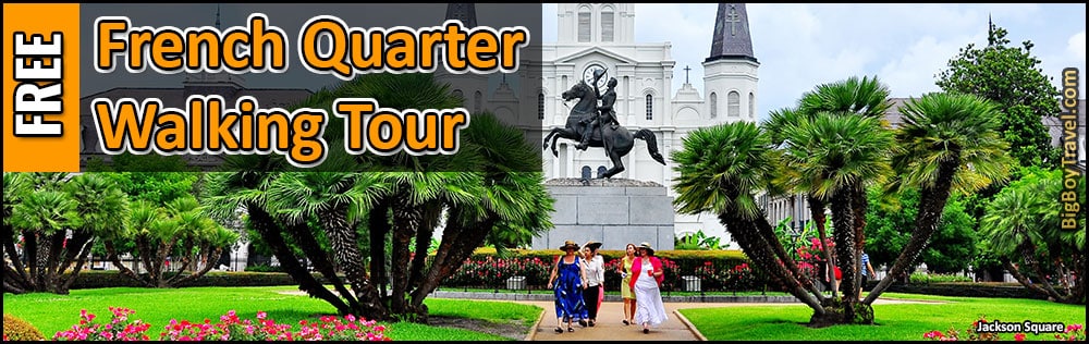 FREE New Orleans Walking Tour Map French Quarter - self guided