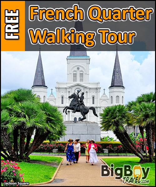 FREE New Orleans Walking Tour Map French Quarter - self guided