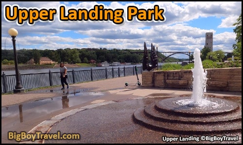 Free Irvine Park Walking Tour Map Saint Paul Minnesota - Upper Landing Park Fountains Mississippi River