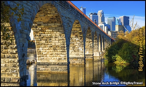Free Minneapolis Riverfront Walking Tour Map Mill District - Stone Arch Bridge