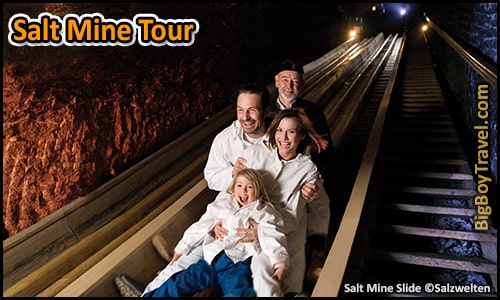 Hallstatt salt mine tour Guide - Miners Slide Underground Train