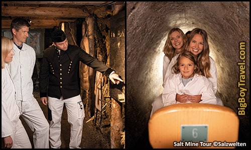 Hallstatt salt mine tour Guide - Miners Slide Underground Train